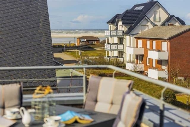 Exclusive Maisonette-Wohnung mit Meerblick auf Borkum - Blick von der Dachterrasse